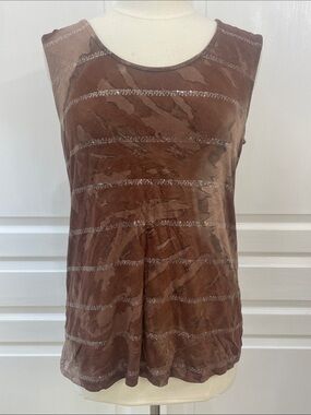 Vintage Impulse California Marble Tie-Dye Sequin-Embellished Tank Top